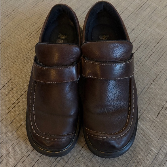 Dr. Martens Dark Brown Leather Slip-Ons - Picture 1 of 4